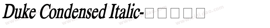 Duke Condensed Italic字体转换